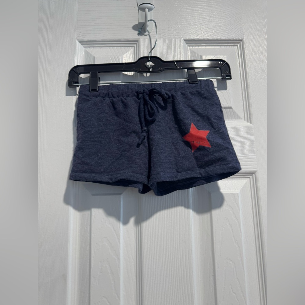 Girls Revelations Navy Blue Shorts with Red Star